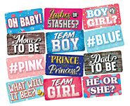 Gender Reveal & Baby Shower Photo Booth Props