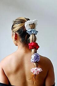 100% Pure Mulberry Silk Scrunchies - Large - AfroHairCandy