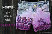 Restyle: Diy Denim Shorts with Graffiti | Pearmama