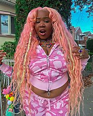 pink deep wave wig dye from 613 wig