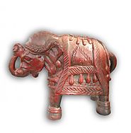 Vintage Red Terracotta Elephant