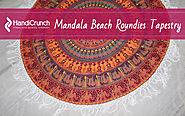 ‎Mandala Beach Roundie Tapestry‬