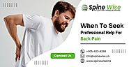 When To Seek Professional Help For Back Pain