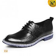 CWMALLS® Men Black Lace-up Dress Shoes CW716255