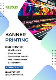 Get Attractive Banner Printing in San Diego - Zarvox