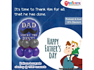 10% Discount on Early Booking for A Customized Father's Day Balloon Bouquet