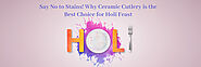 Say No to Stains! Why Ceramic Cutlery is the Best Choice for Holi Feasts