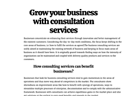 Grow your business with consultation services