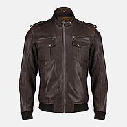 Aero Leather Jacket | Leather Bomber Jacket