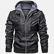 Wilderness Removable Hooded Leather Jacket | Leather Jacket With Hood