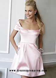 Hot Pink Satin With Removable Shoulder Wrap Cocktail Dresses