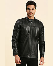 Men's Leather Jackets - Aidan Black Racer Jacket | ShopperFiesta