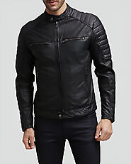 Men's Leather Jackets - Alejandro Black Racer Jacket | ShopperFiesta