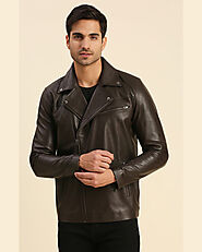 Men's Leather Jackets - Alex Brown Biker Jacket | ShopperFiesta