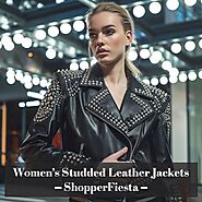 Shopperfiesta Women’s Studded Leather Jackets – Make a Statement with Bold Details