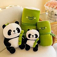 35cm Kawaii bamboo panda plushie soft hugging pillow – kiddiefame