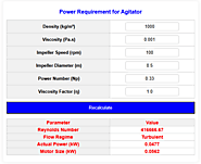 Power Consumption Calculator for an Agitated Vessel – Step by Step Guide