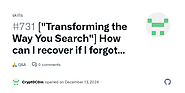 ["Transforming the Way You Search"] How can I recover if I forgot my Crypto.com password or PIN? · skills · Discussio...