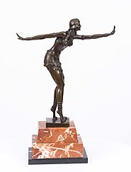 Art Deco Style Bronze Cabaret Dancer After Chiparus