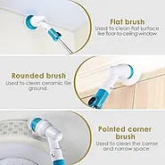 Electric Cleaning Brush with Cordless Spin Scrubber for Bathroom, Kitchen, and Car