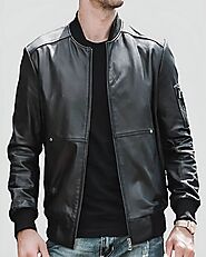 Mens Black Leather Bomber Jackets – Shop Timeless Designs at NYC Leather Jackets!