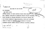 Telegram, Alfred M. Bingham et al., to Harry S. Truman, June 25, 1948. Official File, Truman Papers.