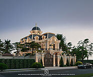 Neoclassical style resort villa design