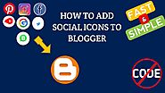 How to include social media icons in blogger