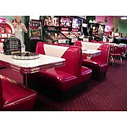 Experience the nostalgic charm of diner booth sets for timeless dining