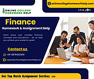 Finance Homework Help is Just a Click Away!