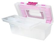 Creative Options 114-082 Molded Storage Craft Box with Lift-Out Tray, 13-inch