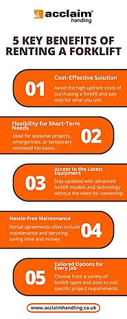 Discover the Top 5 Benefits of Forklift Rental | Acclaim Handling