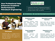 How Professional Help Enhances Academic Performance in Petroleum Engineering