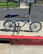 lowrider bike for sale - 20 inch twisted blue frame lowrider bike