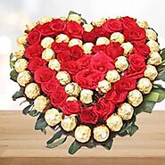 Website at https://www.oyegifts.com/roses-with-ferrero-rocher-heart