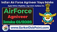 Indian Air Force Agniveer Vayu Intake 01/2026 Online Form