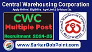 CWC Recruitment 2024-2025 Notification Out For 179 Various Posts