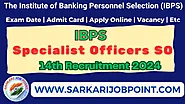 IBPS RRB SO XIV Pre Result 2024 | IBPS RRB SO XIV Vacancy 2024| IBPS RRB 14th Recruitment