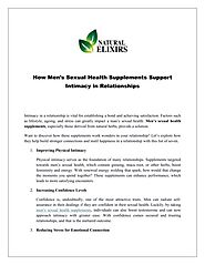 How Men’s Sexual Health Supplements Support Intimacy in Relationships