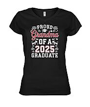 proud grandma of a class of 2025 graduate t-shirt