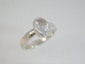 Sterling Silver Oval Moonstone Set Ring | Jewellers Sussex