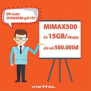Mimax500 Viettel - Gói cước 3G ưu đãi khủng 15GB/tháng