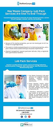 Haz Waste Company- Lab Pack Services Are End-To End Through | Piktochart Visual Editor