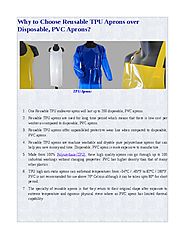 Why to Choose Reusable TPU Aprons over Disposable, PVC Aprons?