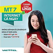 Gói cước MT7 của Viettel khuyến mãi 1,2GB chỉ 7.000đ/ ngày