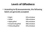 Levels of GIftedness