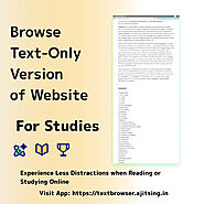 Textweb : View Undistractable Text Version of Web (Browse) For Desktop and Mobile