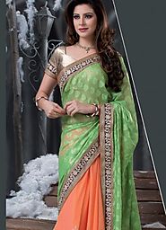 Latest Designer Party Wear Sarees online Shopping with low price from satrani.com