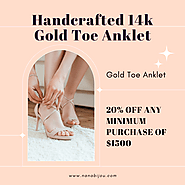 Buy Handcrafted 14k Gold Toe Anklet- Nana Bijou
