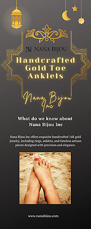 Elegant Handcrafted 14K Gold Toe Anklet – Timeless Beauty by Nana Bijou